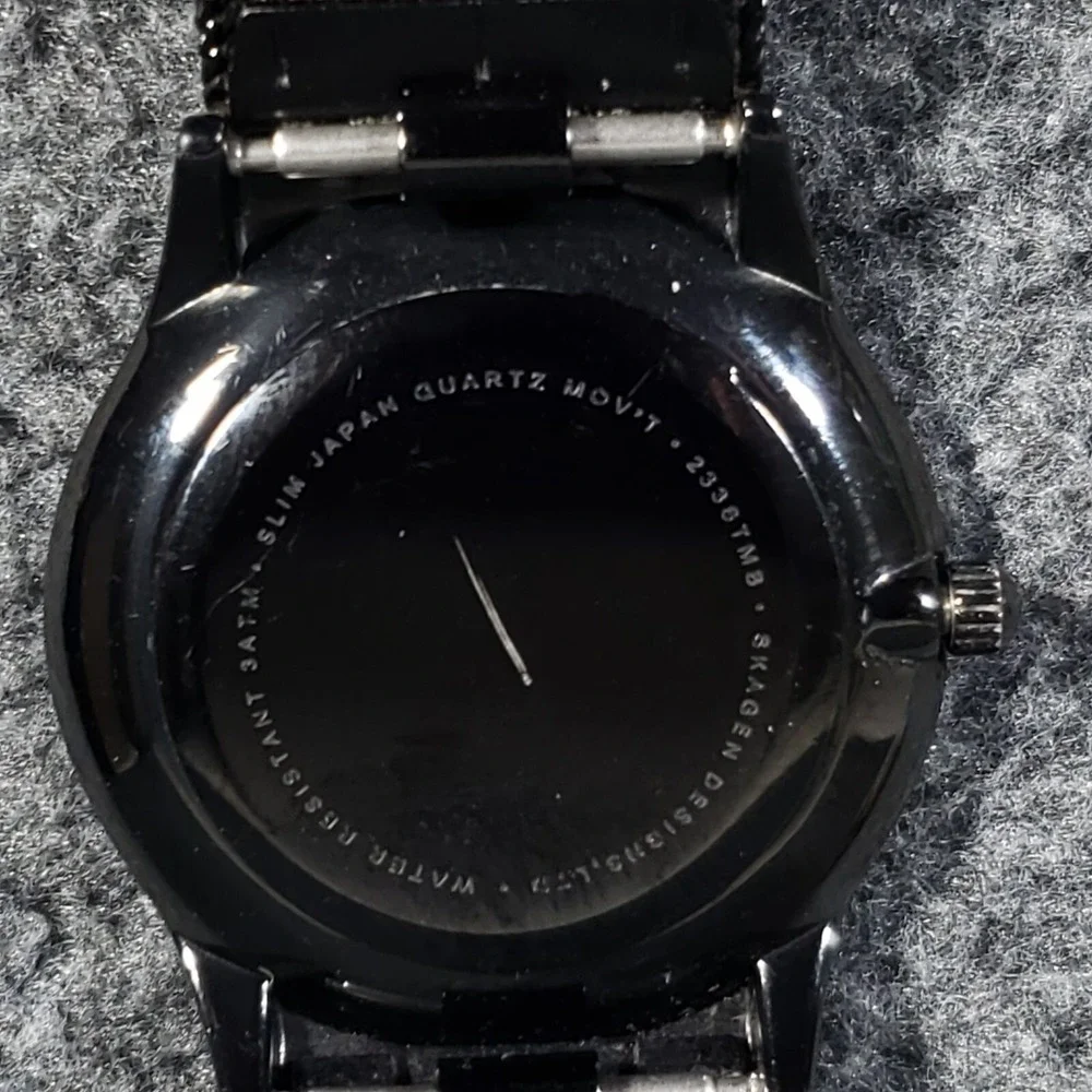 Skagen Ladies Watch‎ Titanium Black Dial Mesh Stainless Steel Band  233STMB